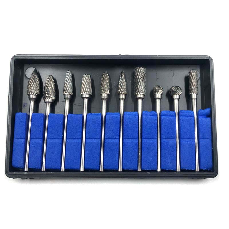 Carbide End Mill - 10 Stuks Tand Wolfraamcarbide Burs Kits