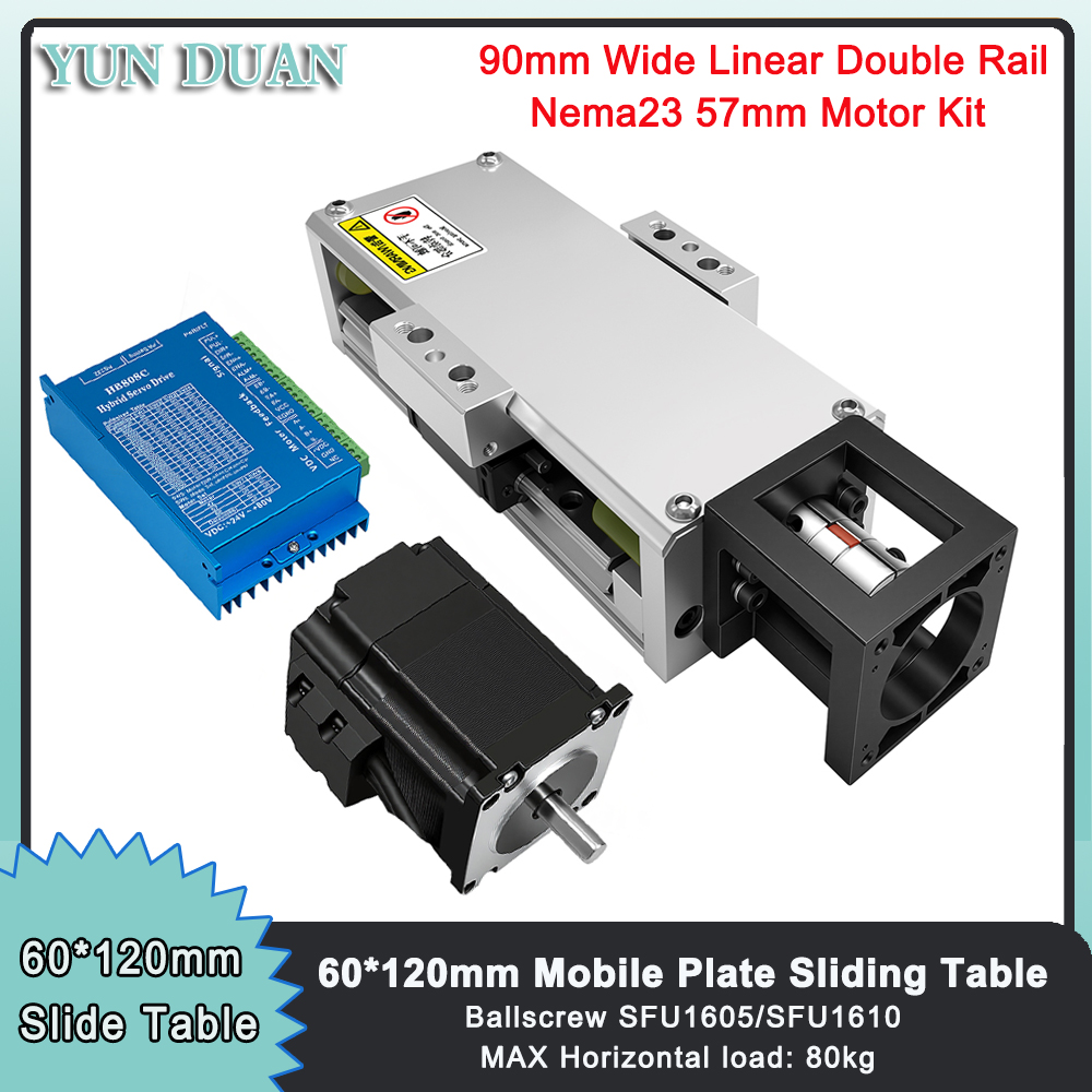 Nema23 Stepper - Ingebouwde module lineaire geleiderail 80KG belasting