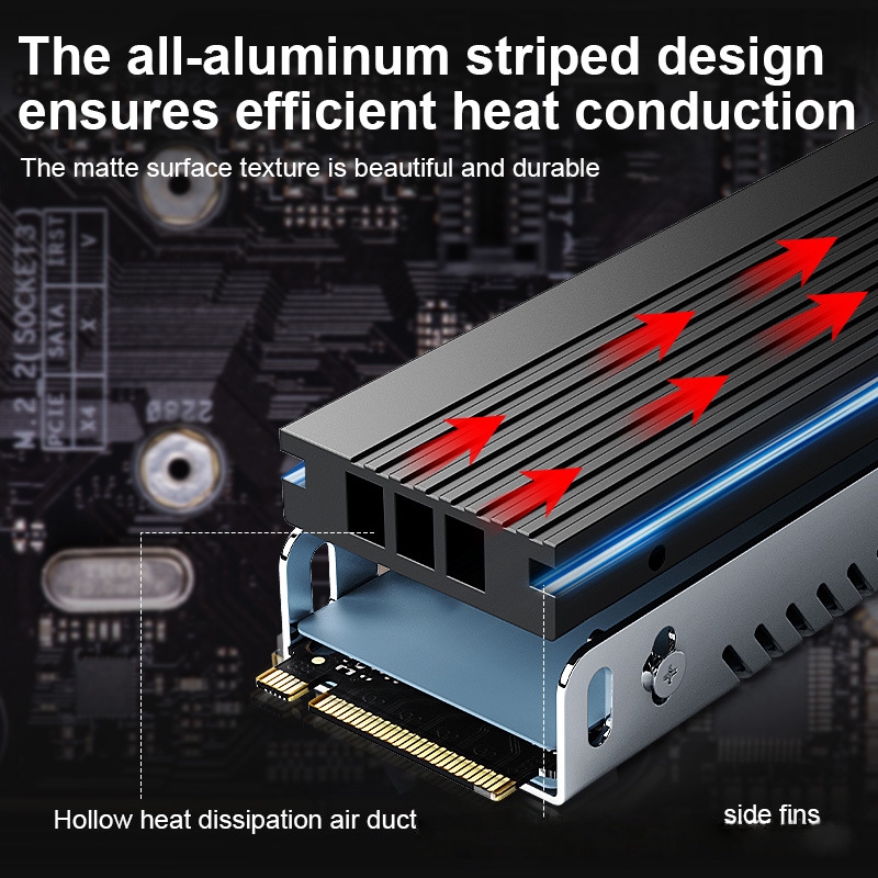M.2 SSD Heatsink M2 2280 Solid - Aluminium Extrusion recensie en prijs