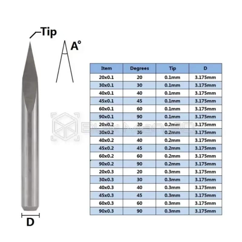 10pcs/set 3 Edge l Engraving B - Cnc Bits recensie en prijs