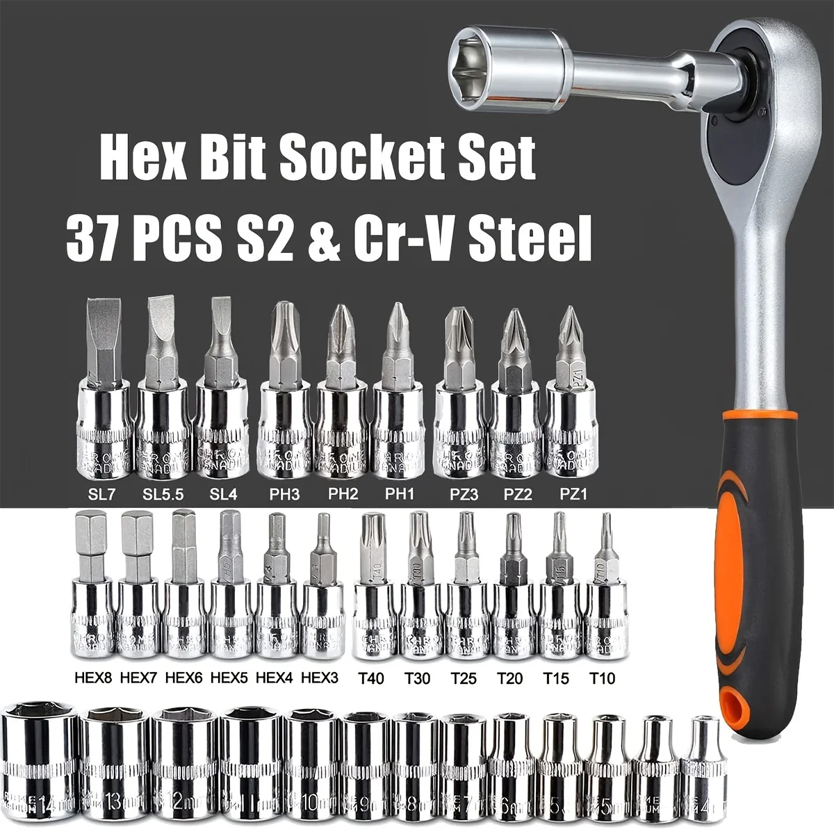 46-delige aandrijfdopset 1/4 i - Cnc Bits recensie en prijs