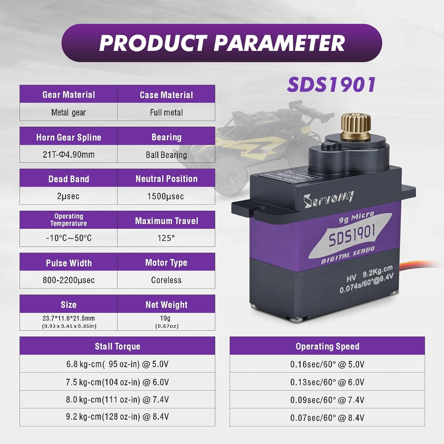 SERVOMY-SDS1901 Digitale 9G Mi - Servo 9G recensie en prijs