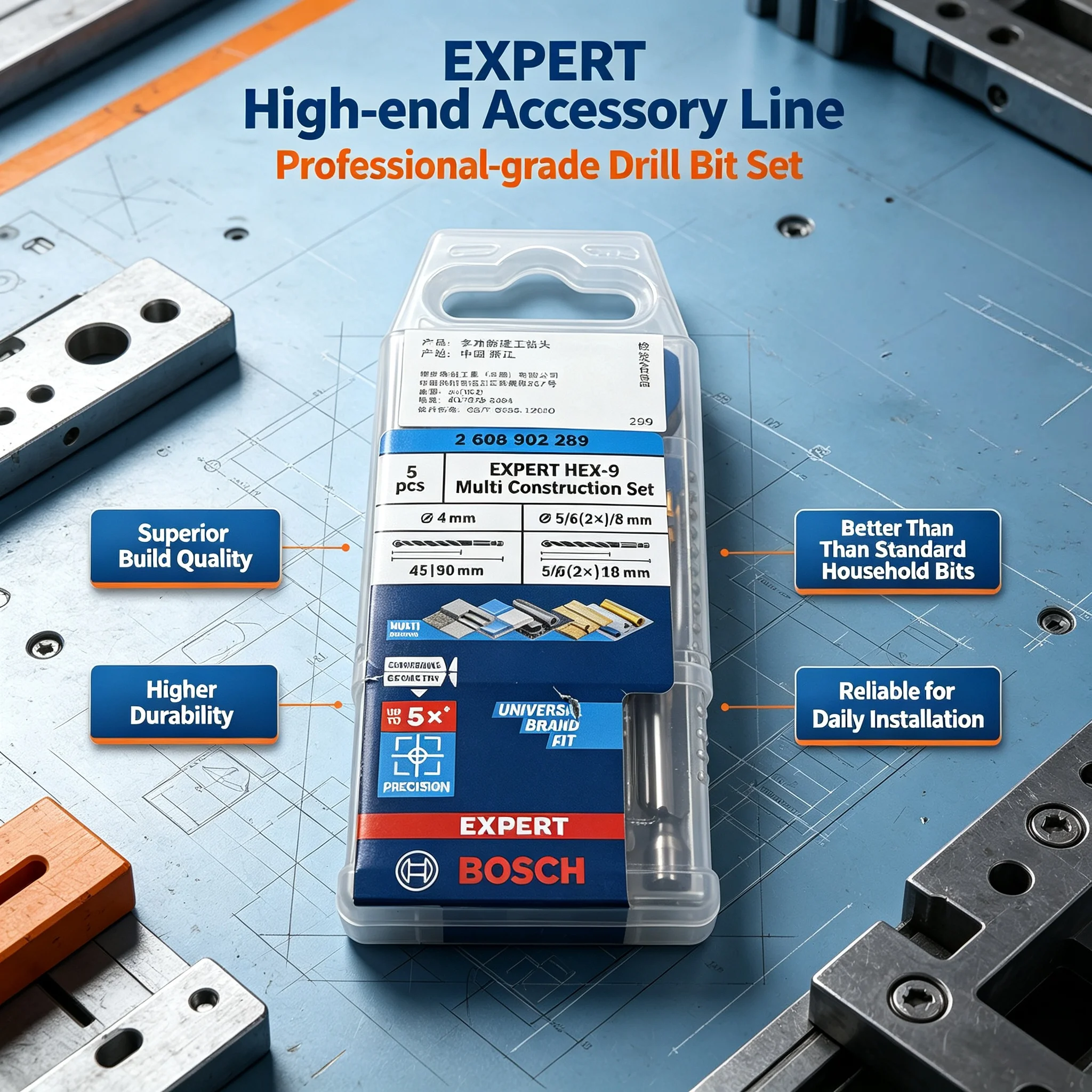 BOSCH 2608902289 EXPERT HEX-9  - Drill Bit Set recensie en prijs
